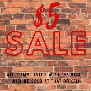 $5 Sale!!!! Specially marked items!
